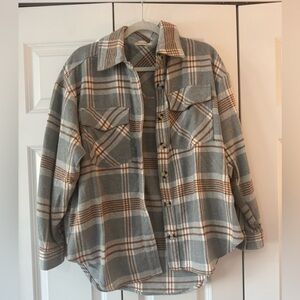 Oversized plaid shacket (shirt/jacket)